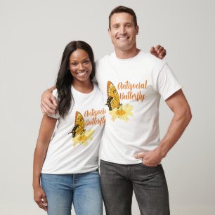 T-shirt Antisocial Butterfly Nature Introduire l'esthétiqu
