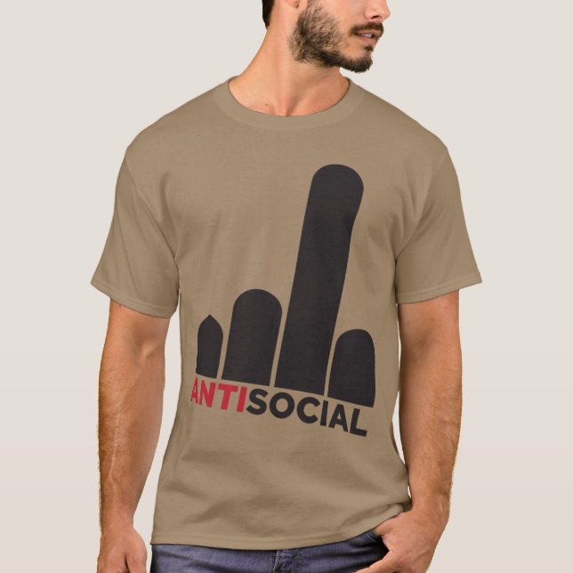 T-shirt Antisocial girl (Devant)