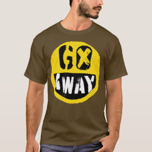 T-shirt Antisocial Go Away Emoji Design Amusant Un Happy F