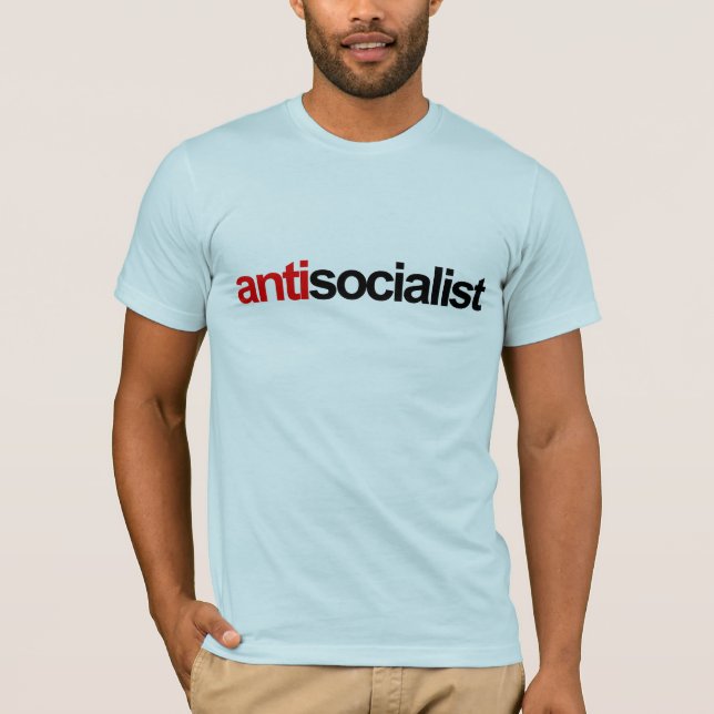 T-shirt antisocialist (Devant)