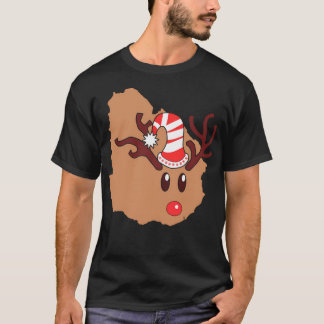 T-shirt Antlers de rennes de Noël Uruguay Tête de rennes A