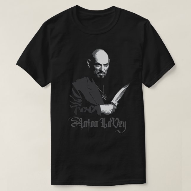 T-shirt Anton LaVey Illustration du leader occulte (Design devant)