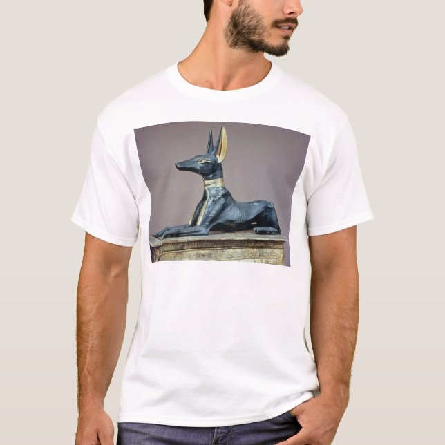 T-shirt Anubis, un dieu égyptien des morts d'un coffre (Devant)