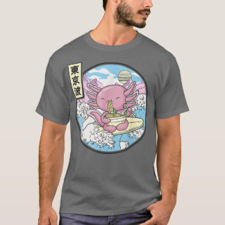 T-shirt Aolotl Eating Ramen Japan Waves Anime Vaporwave Ka