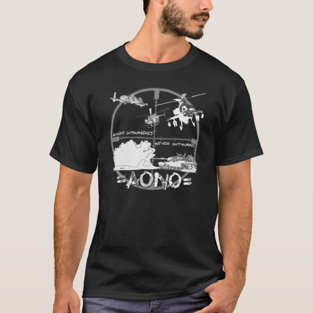 T-shirt =AONO= toujours dépassé en nombre non jamais (Devant)