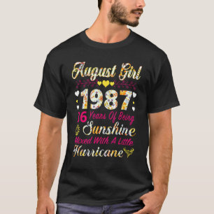 T-shirt Août 1987 36ème anniversaire pour les filles