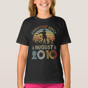 T-shirt Août 2010 la 9ème soie de fille d'anniversaire