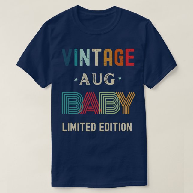 T-shirt Août Cadeau d'anniversaire (Design devant)