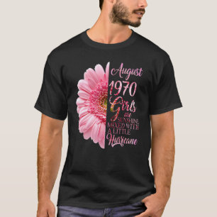 T-shirt Août Fille 1970 52 Ans D'Être Sunshine Mixte