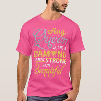 T-shirt Août Résilient Fort Et Beau Joyeux Naissance
