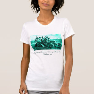 T-SHIRT APACHES ET GERONIMO CONDUISANT UNE VOITURE À MOTEU