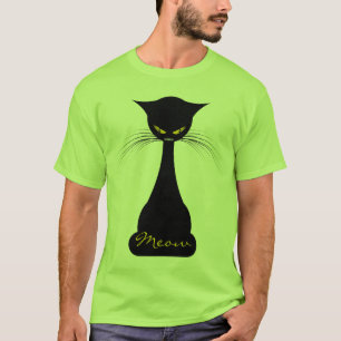 T-shirt APAL : Meow du chat noir des hommes