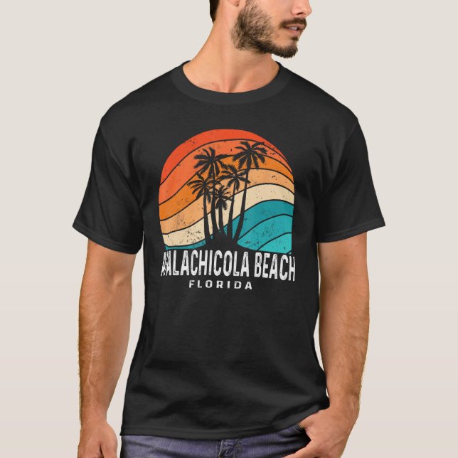 T-shirt Apalachicola Beach Florida Palm Tree Beach Souveni (Devant)