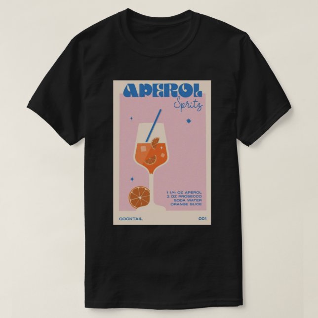 T-shirt Aperol Sprits Retro (Design devant)
