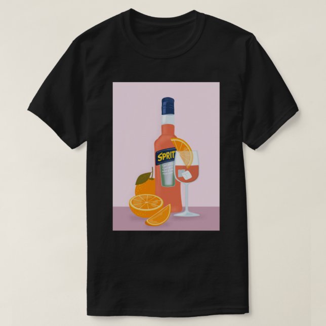 T-shirt Aperol Spritz Boire Orange (Design devant)