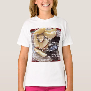 T-Shirt Äpfel und Orangen vergleichen