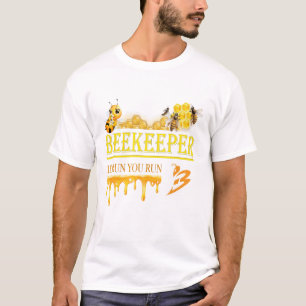T-shirt Apiculteur – Si je cours, vous courez – Abeille –
