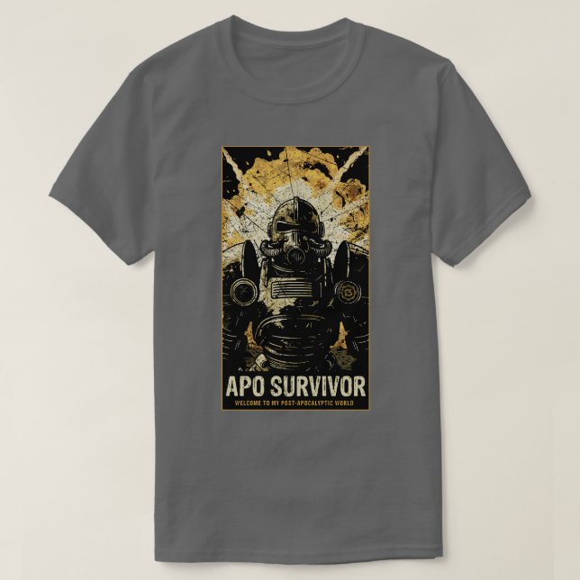 T-shirt Apo Survivor Bienvenue à mon post monde apocalypti (Design devant)