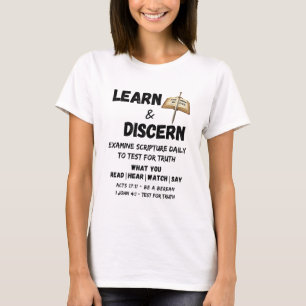 T-shirt Apologetics Berean Apprendre & Discerner Vérité Éc