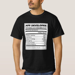 T-shirt App Developer Funny cadeau neutritunal