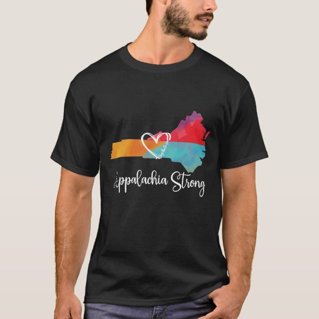 T-shirt Appalaches fort - ouragan Helene désastre (Devant)