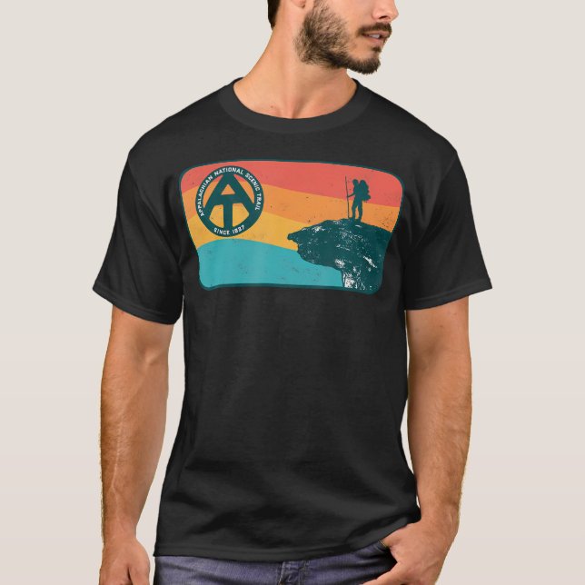 T-shirt Appalachian Trail Retro Mcafee'S Knob Hiking Shirt (Devant)