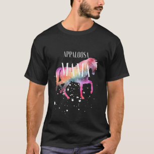 T-shirt Appaloosa Cheval Maman Galaxy Cheval Fille Équitat