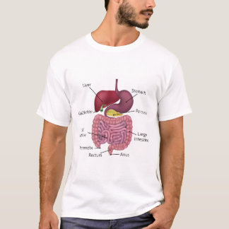 T-shirt Appareil digestif et étiquettes gastro-intestinaux