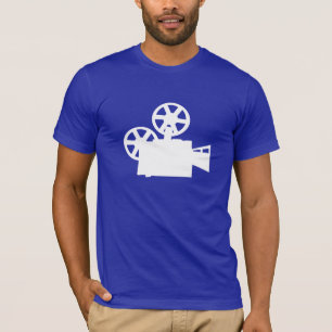 T-shirt Appareil-photo de film bleu