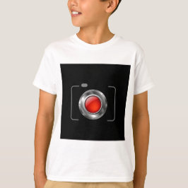 T-shirt Appareil photo numérique avec l'ouverture rouge