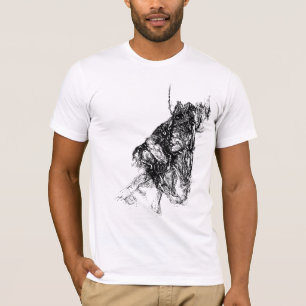 T-shirt Apparition viking flottant noire