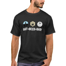 T-shirt appât, bière et paternité