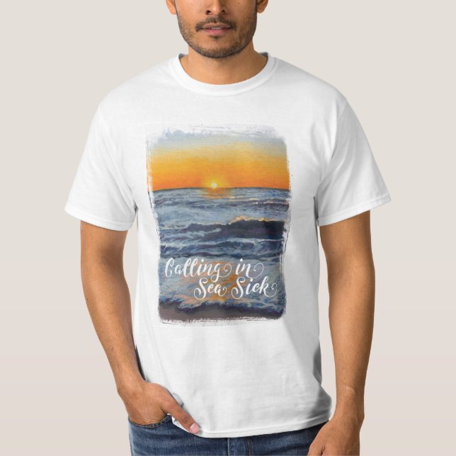 T-shirt appelant en mer malade (Devant)