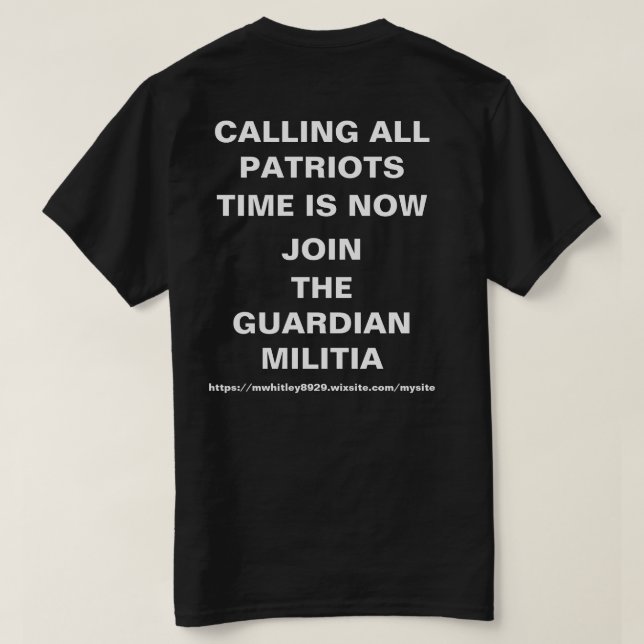 T-shirt appelant tous les patriotes (Design dos)