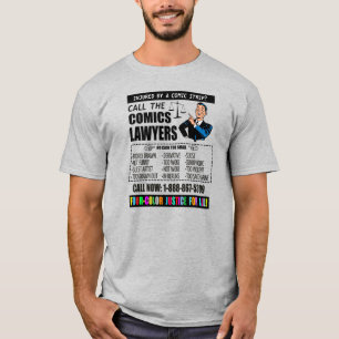 T-shirt "Appelez les Avocats de la bande dessinée"