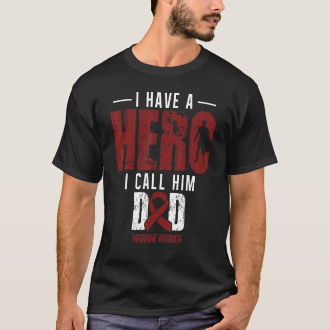 T-shirt Appelez-Lui Papa Migraine Sensibilisation Supporte (Devant)