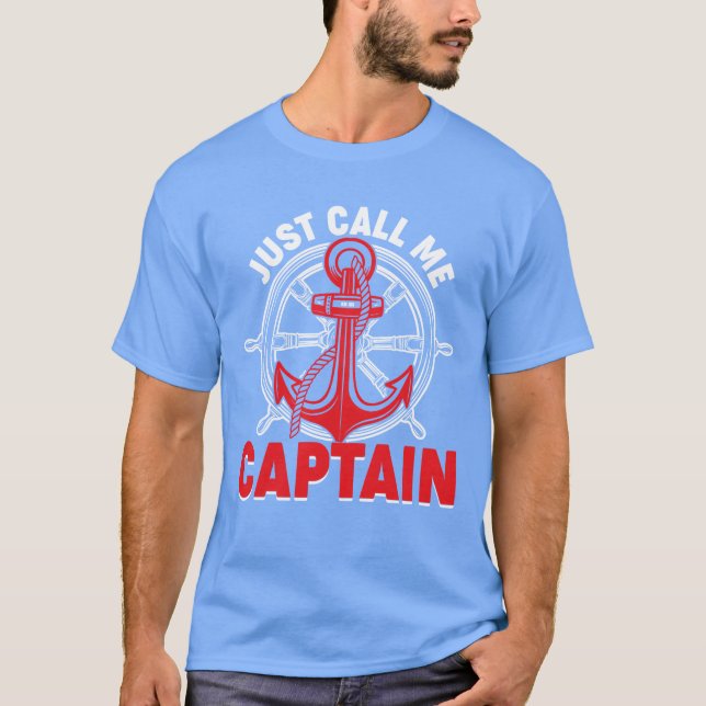 T-shirt Appelez-Moi Capitaine Ancre nautique Boa (Devant)