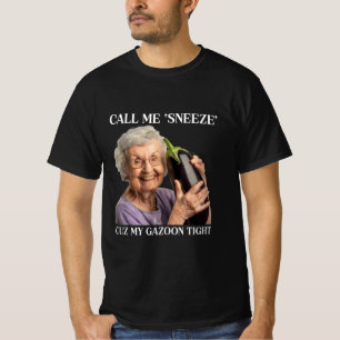 T-shirt Appelez-Moi Éternuer Couz Mon Gazon Tight Funny Em