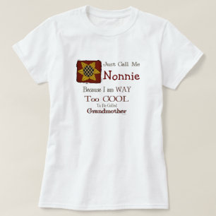 T-shirt Appelez-moi Nonnie Cool Grand-shirt Prim Tournesol