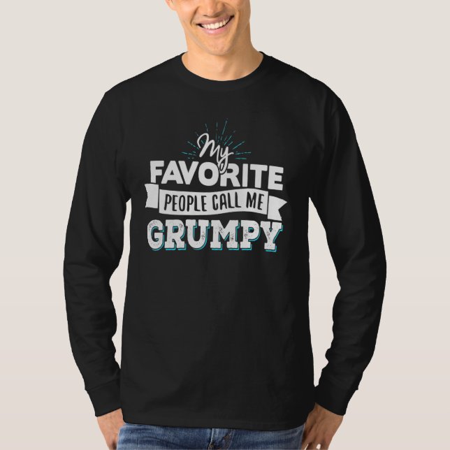 T-shirt Appelle-Moi Grumpy Pour Les Hommes Papa (Devant)