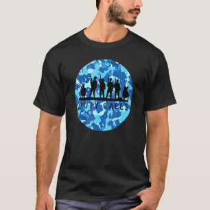 T-shirt Appels de service Cool Camouflage Soldat Figurines
