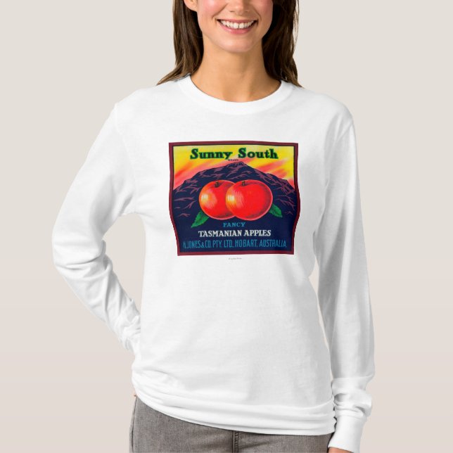 T-shirt Apple du sud ensoleillé LabelHobart, Australie (Devant)