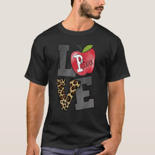 T-shirt Apple Love Éducateur de maternelle Élève Bienvenue