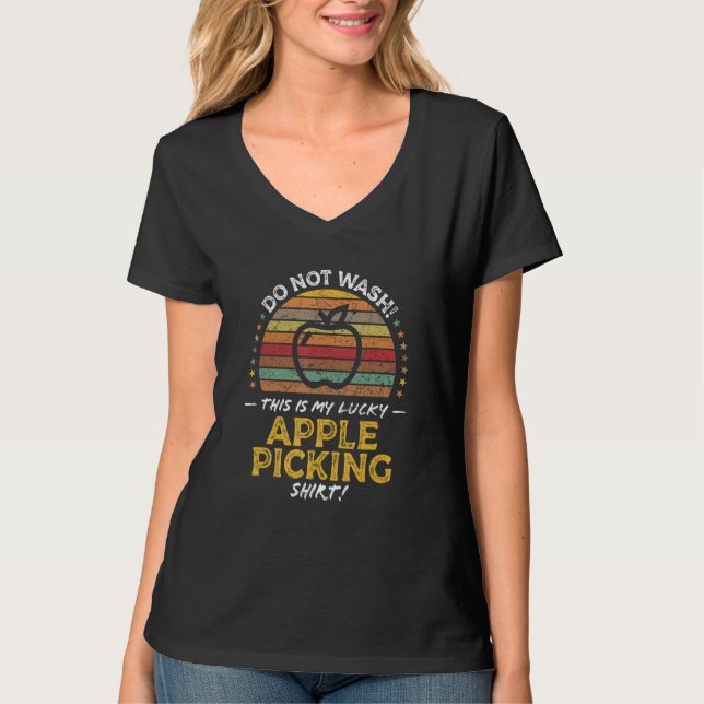 T-shirt Apple Picker Picking Season Orchard Quote Graphic (Devant)