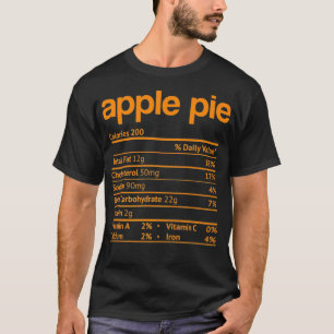 T-shirt Apple Pie Nutrition Facts Funny Thanksgiving