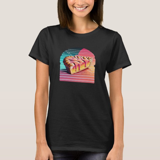 T-shirt Apple Pie Synthwave 80s Rétrowave esthétique (Devant)