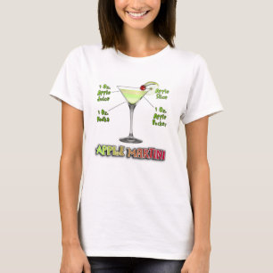 T-shirt Appletini aka Apple Martini Cocktail Recette Art