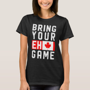 T-shirt Apportez Votre Jeu Eh Vintage Drapeau Canadien Da