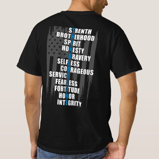 T-shirt Appréciation de la police du drapeau de l'applicat (Dos)