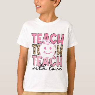 T-shirt Appréciation de l'enseignant léopard Enseigner ave